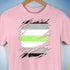 Agender Pride Flag Ripped Reveal Premium Unisex T-Shirt - Pink
